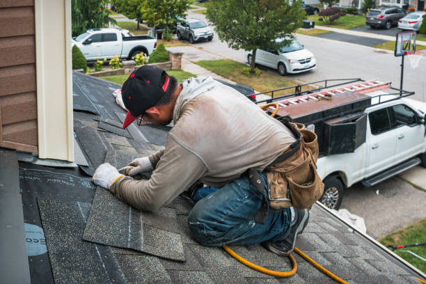 Professional Roof Replacement technician working in Pompton Plains, NJ